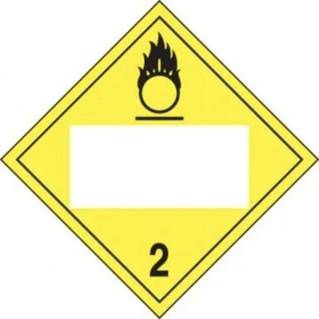 Accuform BLANK DOT PLACARD HAZARD CLASS 2 MPL425CT10 MPL425CT10